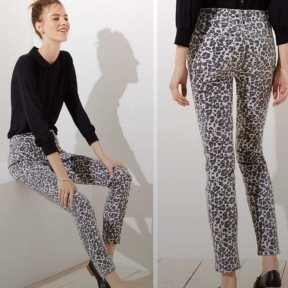 LOFT Plus Leopard Print Modern Skinny Jeans 22, 31, 28‎ new!!!